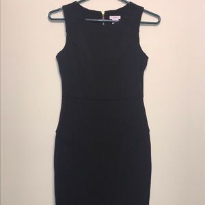 Candie's formal black bodycon midi mini dress